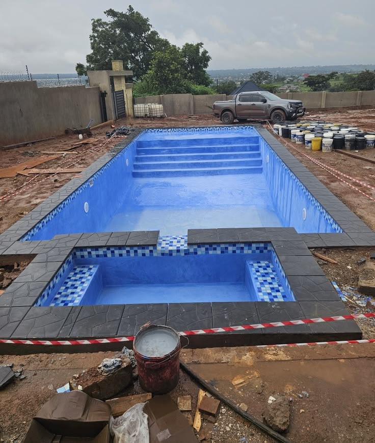 Pool renovation detail